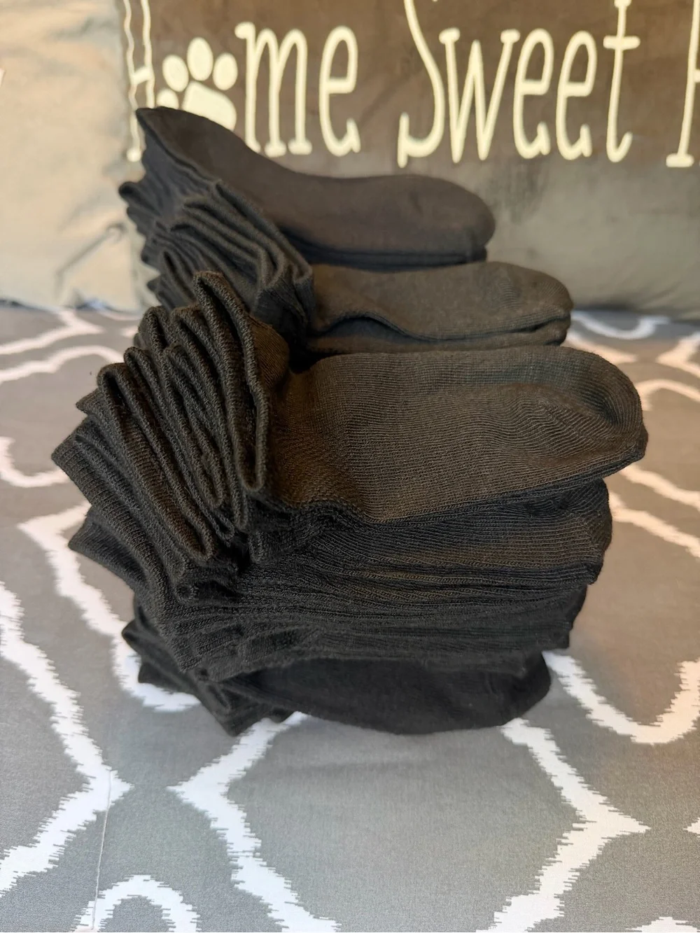 Kids Low-Cut Black Ankle Socks - 96 Pack NWOT